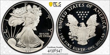 1987-S $1 Silver Eagle PR68DCAM