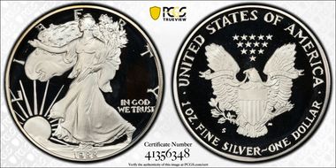 1988-S $1 Silver Eagle PR68DCAM