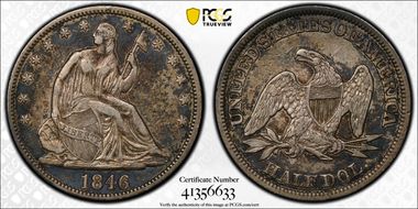 1846 50C WB-12 Tall Date XF40