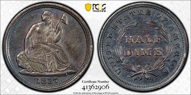 1837 H10C Seated, Small Date N1