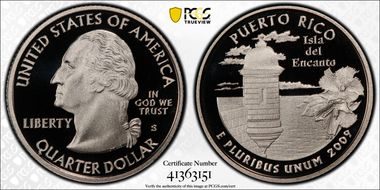2009-S 25C Puerto Rico PR70DCAM