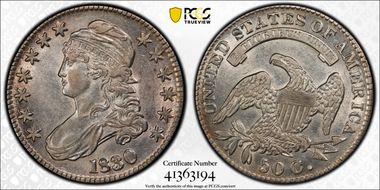 1830 50C Large 0 AU53