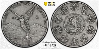 2018-Mo Onza Libertad Ag - Antiqued SP70