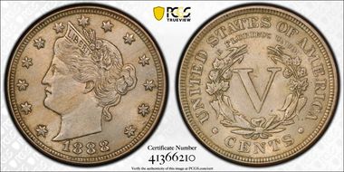 1888 5C AU58