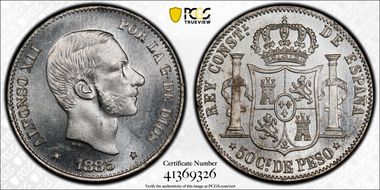 1885 50C KM-150  Ag MS64+