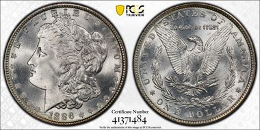 1886 $1 MS67+