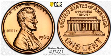 1960 1C Large Date PR67RD