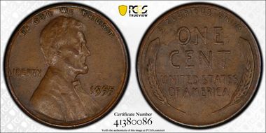 1955 1C Doubled Die Obverse N1BN