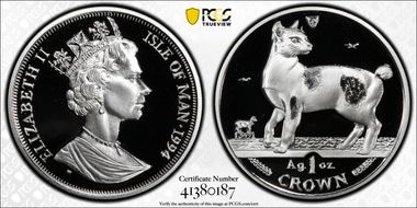 1994-PM Crown Japanese Bobtail Cat/Ag KM-380a PR70DCAM