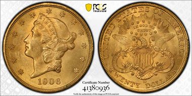 1906-D $20 MS62