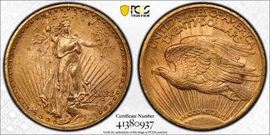 1922 $20 MS62