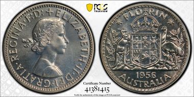 1956(m) Florin KM-60 Ag PR67