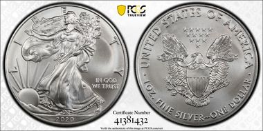 2020 $1 Silver Eagle First Strike MS69