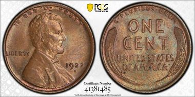 1922-D 1C MS64BN
