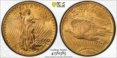 1910 $20 MS63+