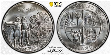 1974 1000 Kr 1100 Years MS67