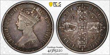 1852 Florin S-3891 ESC-2823 n/Inverted n florin VF30