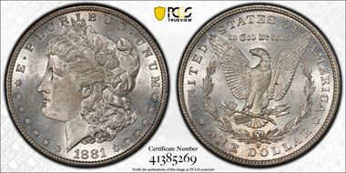 1881-S $1 MS62