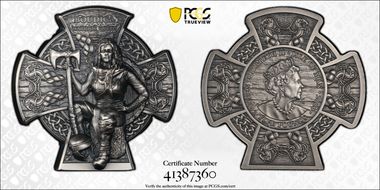 2020 £5 Boudica - Warrior Queen Antique Finish MS70