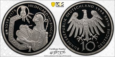 1998-A 10 Mk Von Bingen PR69DCAM
