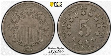 1868 5C VF20