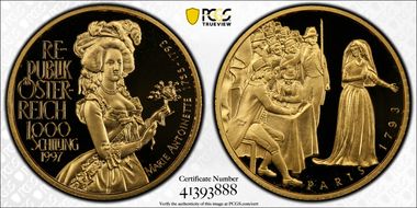 1997 1000 S Marie Antoinette PR69DCAM