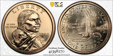 2003-P SAC$1 MS68