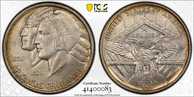 1939 50C Arkansas MS66+