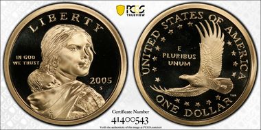 2005-S SAC$1 PR69DCAM