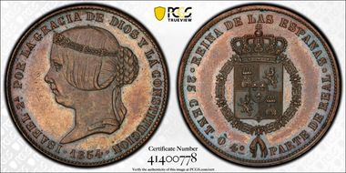 1854 P25C Calico-184 Madrid Cu SP63BN