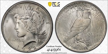 1922 $1 MS67