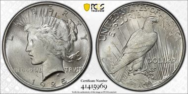 1925 $1 MS67+