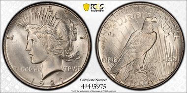 1927-D $1 MS66+