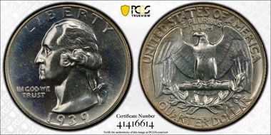 1939 25C PR67+