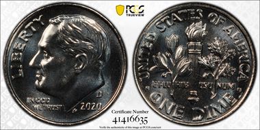 2020-D 10C First Day of Issue MS67FB