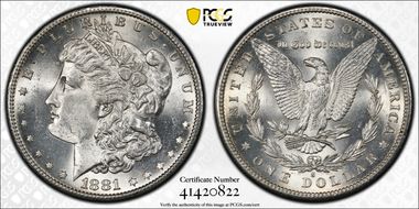 1881-S $1 MS62