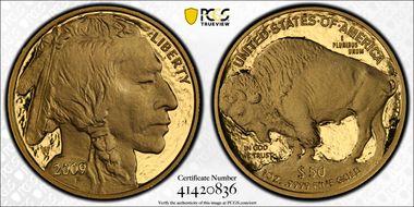 2009-W $50 American Buffalo .9999 Fine Gold PR70DCAM