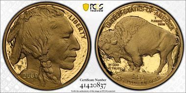 2009-W $50 American Buffalo .9999 Fine Gold PR70DCAM