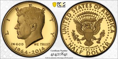 2014-W 50C Gold JFK 50th Anniversary PR69DCAM