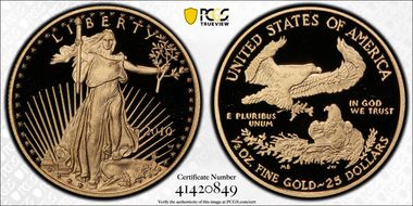 2010-W $25 Gold Eagle PR69DCAM