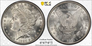 1884 $1 MS66+