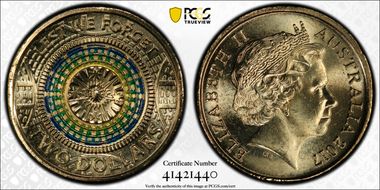 2017 $2 Lest We Forget Colorized MS67