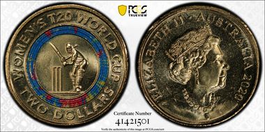 2020 $2 Women's T20 World Cup Colorized MS67