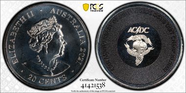 2021 20C AC/DC- Dirty Deeds Done Dirt Cheap 45th Ann MS69