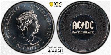 2020 20C AC/DC- Back in Black 40th Anniversary Colorized MS69
