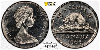 1965 5C Small Beads MS64