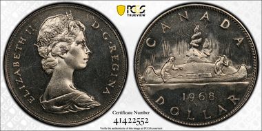 1968 $1 Small Island MS66