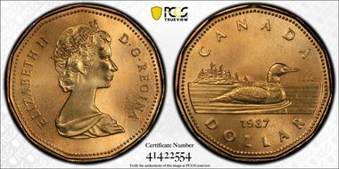 1987 $1 Loon MS66