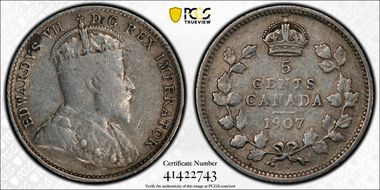 1907 5C Narrow Date N1