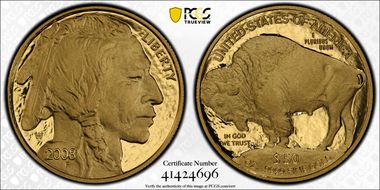 2008-W $50 American Buffalo .9999 Fine Gold PR70DCAM